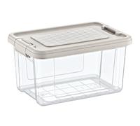 DTD QUALITY MATTERS 2.5L Storage Box with Lids, Heavy Duty Strong & BPA Free Stackable Plastic Storage Box, Multipurpose Clear Storage Box for Home, Office, Kitchen, Made in UK (Clear)