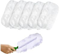 DTD QUALITY MATTERS Fluffy Duster Refills Compatible with Pledge Style Duster Handles Long Soft Fibres Trap Dust & Allergens White Replacement Heads Only (Pack of 5 Refills)