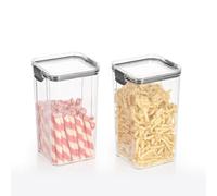 DTD QUALITY MATTERS Fresh Food Storage Containers Airtight BPA-Free Leak-Proof Plastic Canister 1300ml Stackable Kitchen & Pantry Organizer for Flour Sugar Cereal Pasta Snacks Dry Food
