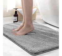 DTD QUALITY MATTERS Microfibre Anti-Slip Bath Mat 50x70cm Soft Quick Dry Bathroom Floor Rug Non Skid Absorbent Shower Mat for Bathroom Kitchen Laundry Room Home Use (Grey)