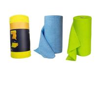 DTD QUALITY MATTERS Microfibre Tear Off Cleaning Cloths 50 Sheet Roll Reusable, Fast Drying, Super Absorbent Scratch-Free, Multi Purpose (Yellow)