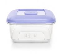 DTD QUALITY MATTERS Square 0.6L Food Storage Container with Clip Lock Lid Clear Stackable Kitchen Box for Fridge, Freezer & Pantry Use Reusable Compact Food Organizer for Fresh & Cooked Food Storage