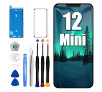 DTD Replacement Screen for iPhone 12 Mini LCD Retina 5.4" FHD Display COF, Touch Screen Digitizer with Repair Tool Kit, Waterproof Adhesive Tape and Protocol