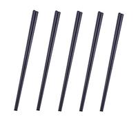 Dtdepth Stainless Steel Chopsticks - 5 Pairs Black Reusable Dishwasher Safe Chopsticks, Lightweight, 304 Stainless Steel, Easy to Use