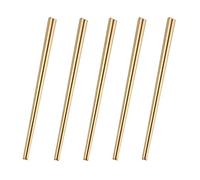 Dtdepth Stainless Steel Chopsticks - 5 Pairs Gold Reusable Dishwasher Safe Chopsticks, 304 Stainless Steel, Easy to Use (No Color Fading)