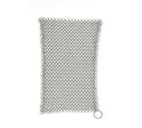 DTDF Cast Iron Scrubber, 8 Inch Stainless Steel Scrubber, Cast Iron Cleaner, Household Chain Scrubber for Cast Iron Pans, Skillet, Pot, Dutch Ovens Chainmail Scrubber,Multipurpose Wire Dishwashing