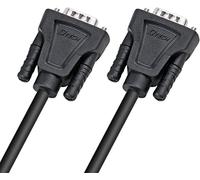 DTECH 10 Feet Serial 9 Pin DB9 RS232 Serial Cable Male to Male Null Modem Cord Cross TX RX line for Data Communication （3m/black）