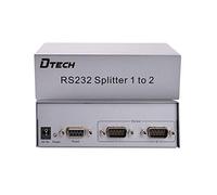DTECH 2-Port RS232 Serial Splitter Box COM Port Expander 1x2 with Power Adapter for Sharing PCs and Capture Data
