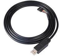 DTECH 6 Pin FTDI USB to TTL 5V Serial Converter Adapter 0.1 inch Pitch Female Socket Header UART IC FT232RL Chip Windows 10 8 7 Linux MAC OS (1.8m, Black)