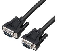 DTECH DB9 9 Pin Serial Cable 5ft Male to Male RS232 Straight Through（1.5m, Black）