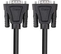 DTECH DB9 RS232 Serial Cable Male to Male Port Extension Null Modem Cord Full Handshaking 7 Wire Crossover for Data Communication (3m, Black)