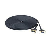 DTech Ultra Thin Flat VGA Cable 15m Standard 15 Pin Male to Male