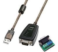 DTECH USB to RS485 or RS422 Serial Communication Port Converter Adapter Cable with CP2102 Chip Terminal Board LED Lights Ferrite Core for Windows 10 8 7 XP Mac (0.5m)