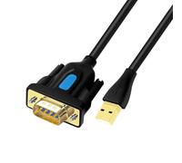 DTECH USB to Serial Adapter DB9 RS232 Cable Prolific Chip PL2303 DB 9 Male Cord 3ft Compatible with Windows 11 10 8 7 Mac Linux (1M)