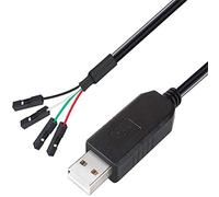 DTech USB to TTL Serial 3.3V Adapter Cable TX RX Signal 4 Pin 0.1" Pitch Female PL2303 Prolific Chip Windows 10 8 7 XP Vista (6 Feet, Black)
