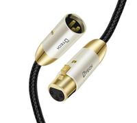 DTECH XLR to XLR Microphone Cable Male to Female Balanced Audio Cord for Mic Speaker PA Systems Standard 3 Pin Gold Plated Connectors Nylon Braided Instrument Wire (1M)