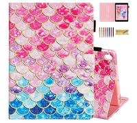 Dteck Case for Apple iPad Pro (9.7 Inch, 2016 Release, Model Number A1673 A1674 A1675) - Protective Leather Smart Stand Wallet Flip Cute Cover Case with Auto Sleep Wake /Stylus Pen (Pink Blue)