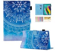 Dteck Case for Galaxy Tab S5e 10.5 2019 SM-T720/T725 - Slim PU Leather Multi-Angle Folio Stand Smart Cover with Card Holder for Samsung Galaxy Tab S5e 10.5 inch 2019 Release, Blue Mandala