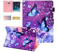 Dteck Case for iPad 6th/5th Generation 2018/2017, iPad Air 1/2 Case - Protective Leather Smart Case with [Auto Sleep Wake/Adjustable Stand] Shockproof Cute Cover for iPad 9.7 inch, Butterfly Fairy