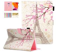 Dteck Case for iPad 8th/7th Generation 10.2 inch Tablet 2020/2019 - Slim Folio Stand Premium Leather Wallet Case with Auto Wake/Sleep & Pencil Holder Shockproof Smart Protective Cover, Romatic Paris