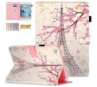 Dteck Case for iPad mini 5/4/3/2/1, Protective Leather Folio Case with [Auto Wake Sleep/Adjustable Viewing Stand Angle] Magnetic Shockproof Cute Slim Cover for iPad mini 7.9", Pink Eiffel Tower