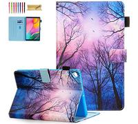 Dteck Case for Samsung Galaxy Tab A 10.1 2019 SM-T510, Premium Leather Stand Folio Case,Multi-Viewing Angles, Soft TPU Back Cover for Samsung Galaxy Tab A 10.1" Tablet SM-T510/T515, Purple Forest