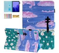 Dteck Case for Samsung Galaxy Tab A7 10.4 Case 2020 SM-T500/T505/T507 - Premium PU Leather Multiple Viewing Angles Stand Shockproof Wallet Cover for Galaxy Tab A7 10.4 inch Tablet, Field