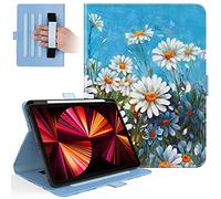 Dteck for 2024 iPad Air 11'' Case/iPad Air 5th/4th Generation 10.9'', iPad Pro 11 Inch Case,Full Body Protective Flip Adjustable Stand Auto Wake/Sleep Smart Cover with Pencil Holder,Daisy