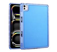 Dteck for iPad A16/10th Generation Clear Case 11"/10.9" (2025/2022) with Charging Pencil Holder Slot, Screen Protector Film/Stylus Included, Lightweight Transparent Back Protective Cute Cover, Blue