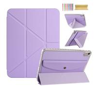 Dteck for iPad mini 7 (A17 Pro, 7th Gen), Mini 6 (6th Gen) 8.3 inch Smart Folio Case, Versatile Tri-fold Stand, with Pencil Holder, Pocket, Auto Sleep Wake, Magnetic Closure, PU Leather Cover, Purple
