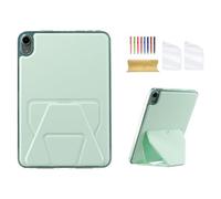 Dteck for iPad Mini 8.3-inch (A17 Pro/6th Generation) 2024/2021 Release Tablet Back Cover with Kickstand, 2 Screen Protector Films/1 Stylus Included, Ultra Thin Slim Lightweight Protective Case, Green