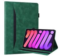 Dteck for iPad mini (A17 Pro/A15) 7/6th Generation Case 2024/2021 Release (8.3"), PU Leather Protective Case with Auto Sleep Wake & Stand Function/Card Slots/Pocket, Lightweight Folio Case, Green