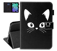 Dteck for iPad mini (A17 Pro/A15) Case 7/6th Generation (2024/2021 Release) 8.3-Inch, PU Leather Protective Case with Auto Sleep Wake & Stand Function, Magnetic Lightweight Folio Cute Cover, Meow Cat
