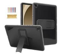 Dteck for Samsung Galaxy Tab A11 (SM-X130), Tab A9 (SM-X110) 8.7" Slim Matte Case with Kickstand, Ultra Thin Lightweight Protective Shock-Absorbing Scratch Resistant Translucent Tablet Cover, Black