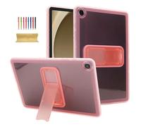 Dteck for Samsung Galaxy Tab A11 (SM-X130), Tab A9 (SM-X110) 8.7" Slim Matte Case with Kickstand, Ultra Thin Lightweight Protective Shock-Absorbing Scratch Resistant Translucent Tablet Cover, Pink