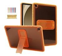 Dteck for Samsung Galaxy Tab A11 (SM-X130), Tab A9 (SM-X110) 8.7" Slim Matte Case with Kickstand, Ultra Thin Lightweight Protective Shock-Absorbing Scratch Resistant Translucent Tablet Cover, Orange