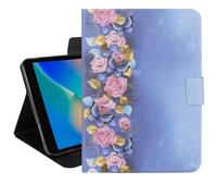 Dteck iPad 9th/8th/7th Generation Case 2021/2020/2019, 10.2-Inch, Ultra Slim PU Leather Stand Folio Case with Auto Sleep/Wake, Soft TPU Card Slots, Butterfly Rose