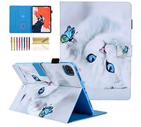 Dteck iPad Air 11'' Case 2024 for iPad Air 5th 4th 2022 2020, iPad Pro 11 Inch 2022 2021 2020 2018, Slim Fit PU Leather Folding Stand Shockproof Wallet With Auto Sleep/Wake, Cat