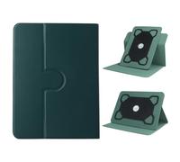 Dteck Ultra Thin Universal Tablet Case (7.0/7.9/8.0/8.3/8.4/8.7 Inch) with Rotating Stand, PU Leather Slim Folio Cover with Elastic Corner Straps, Lightweight Protective Book-Style Flip Case, Green