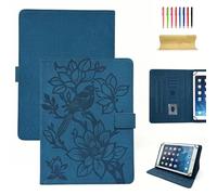 Dteck Universal 10, 10.1 Inch Tablet Case, Folio Protective PU Leather Cute Cover with Card Slots, Built-in Stand, for 9.6, 9.7, 10, 10.1, 10.2, 10.3, 10.4, 10.5 Inch Touchscreen Tablet, Dark Blue
