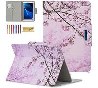Dteck Universal Case for iPad/Samsung Galaxy Tab/Fire HD 10/10 inch Android 11 12 13 Tablet 9.6 9.7 10 10.1 10.2 10.3 10.4 10.5 Inch - Lightweight Folio Cute Case with Stand/Card Slots, Pink Floral