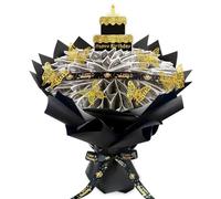 DTESL DIY Birthday Money Bouquet,Happy Birthday Money Bouquet,Personalized Customized Gift Ideas-for Birthday Unique Surprise Gift (Black)