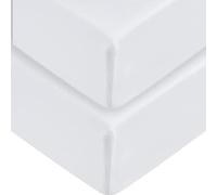 DTEX HOMES 2 x 800 Thread Count - Extra Deep Fitted Sheet 40 cm 16 Inch - 100% Pure Egyptian Cotton Sateen Super Soft Hotel Quality Bedding, King - White