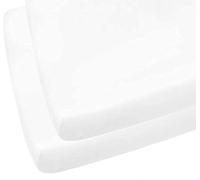 DTEX HOMES 2 x Cot Bed Sheets Super Soft Breathable Polycotton Fitted Sheet 120 x 60 cm (White)