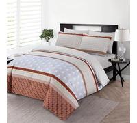 DTEX HOMES 4 Piece Bedding Set Soft Brushed Microfiber Double Duvet Cover Sets -Duvet Cover, Pillowcases and Fitted Sheet Hotel Quality Duvet Cover Set (Double-Modern Geometric)