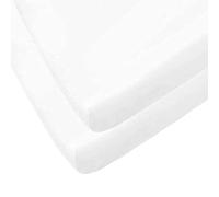 DTEX HOMES 4 x Cot Bed Sheets Super Soft Microfiber Breathable and Lightweight Fitted Cot Sheet 70 x 140cm-White