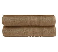 DTEX HOMES Bath Towel sets 8 pieces towel sets 100% Egyptian Cotton 600 GSM, 2 Bath Towels, 2 Hand Towels, 4 Washcloths, 2 x Large Bath Sheets - Brown