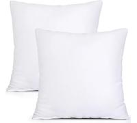 DTEX HOMES Cushion Inserts 16x16 Inches Pack of 2 Pillow Inners Bounce Back Hollowfibre Cushion Pads for Sofa, Bed and Decorative Use (16x16)