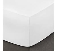 DTEX HOMES Fitted Sheets 200 Thread Count Egyptian Cotton Extra Deep Pocket 40cm/16 inch Bed Sheets,Super King-White