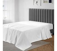 DTEX HOMES Flat Sheets King Size 100% Egyptian Cotton White Bed Sheet 200 Thread Count Hotel Quality Bedding - Breathable Luxury Hotel Quality Sheets (King)